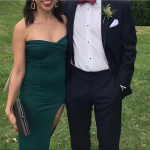 Pretty Little Thing Emerald Green Bandeau Dress